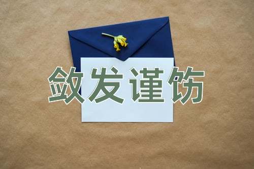 成语敛发谨饬