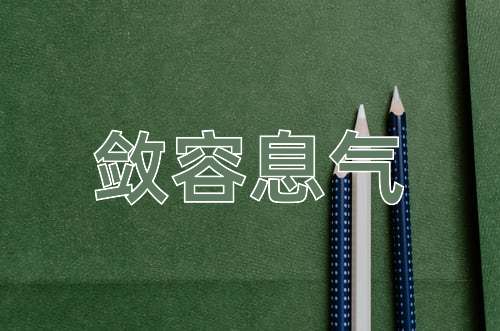 成语敛容息气