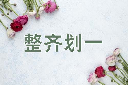 成语整齐划一