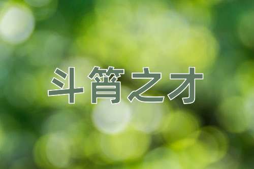 成语斗筲之才
