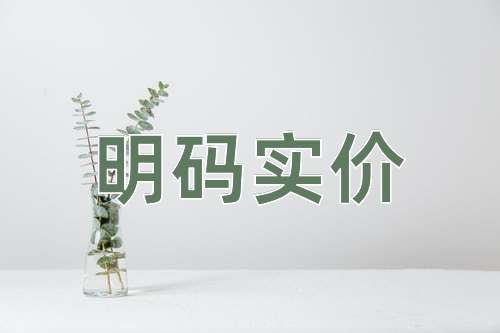 成语明码实价