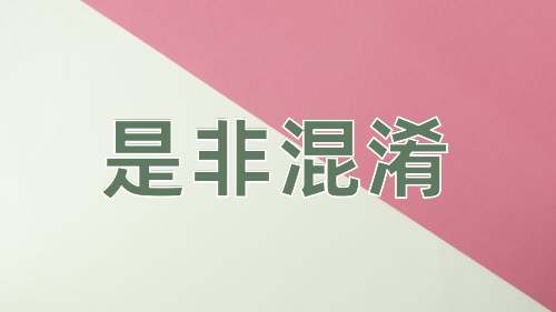 成语是非混淆