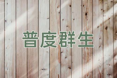 成语普度群生