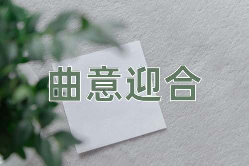 成语曲意迎合