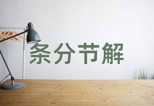 成语条分节解