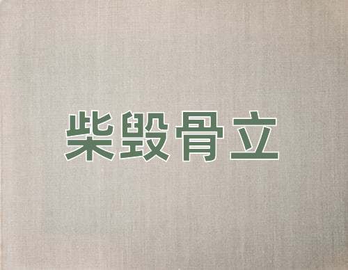 成语柴毁骨立