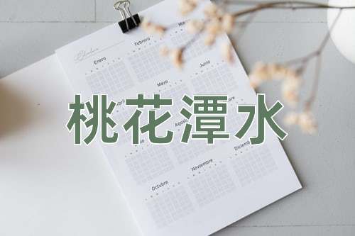 成语桃花潭水