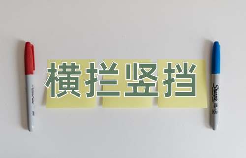成语横拦竖挡
