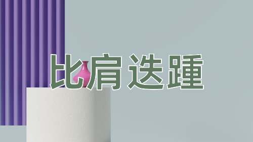 成语比肩迭踵