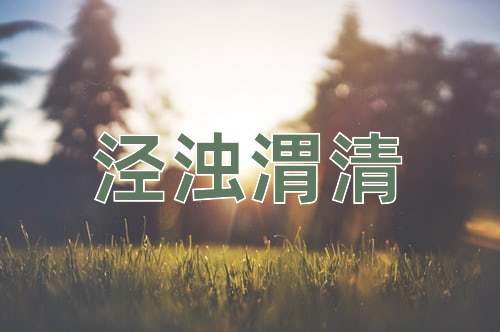成语泾浊渭清