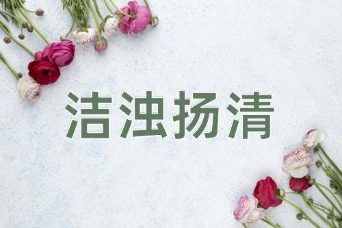 成语洁浊扬清