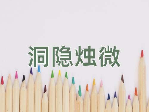 成语洞隐烛微