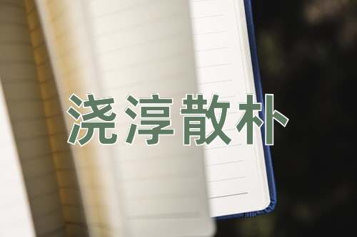 成语浇淳散朴