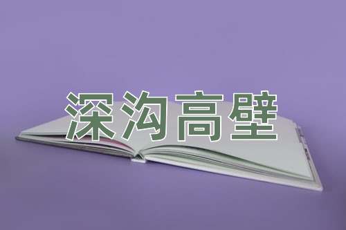 成语深沟高壁