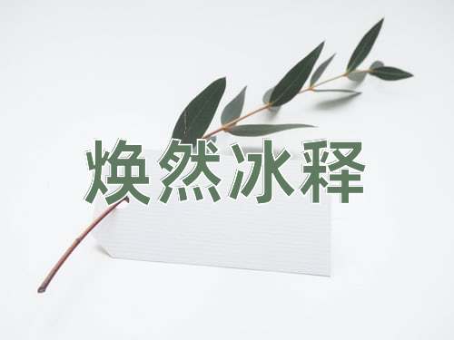 成语焕然冰释