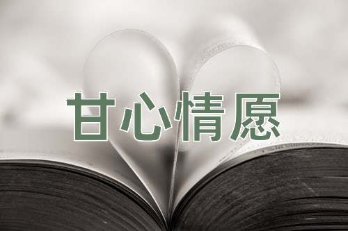 成语甘心情愿
