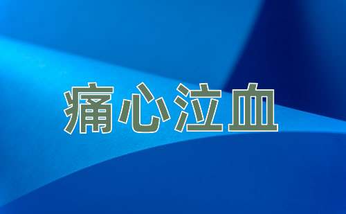 成语痛心泣血