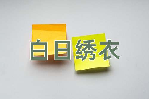 成语白日绣衣