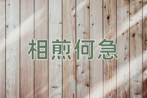 成语相煎何急