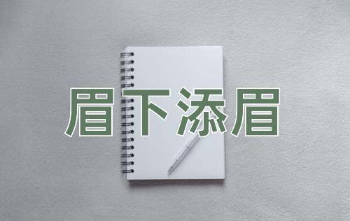 成语眉下添眉