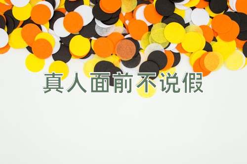 成语真人面前不说假