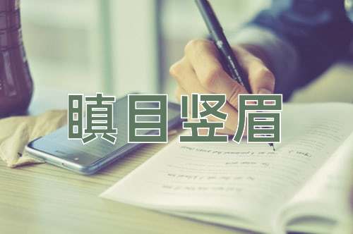成语瞋目竖眉