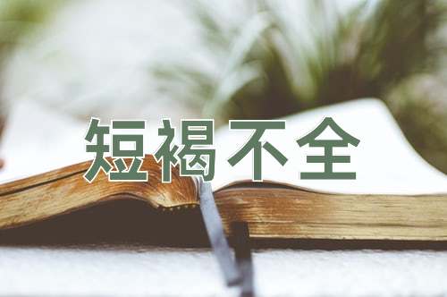 成语短褐不全