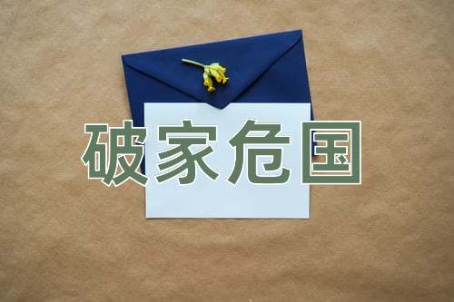 成语破家危国