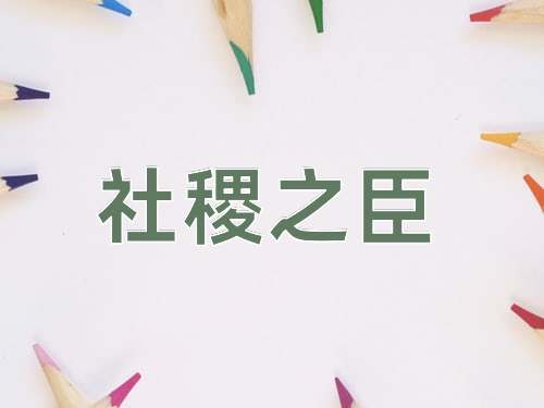 成语社稷之臣