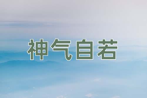成语神气自若