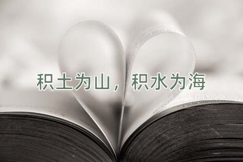 成语积土为山，积水为海