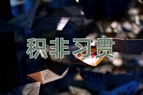 成语积非习贯