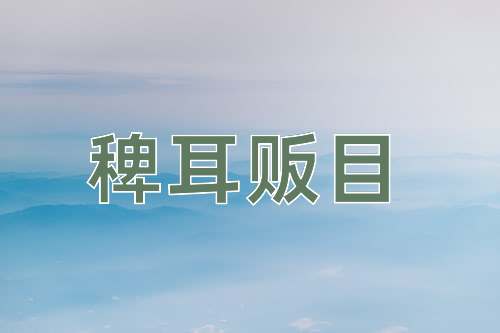 成语稗耳贩目