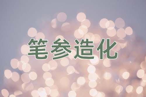 成语笔参造化