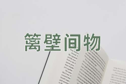 成语篱壁间物