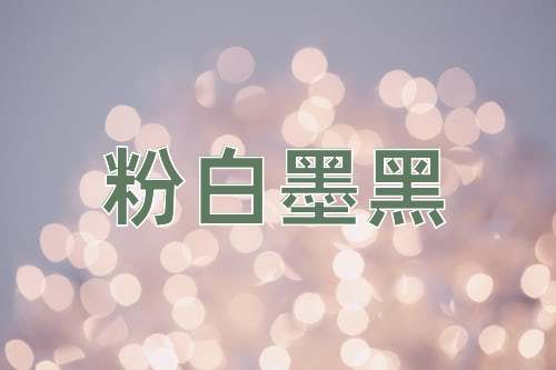 成语粉白墨黑