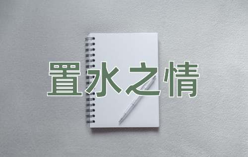 成语置水之情