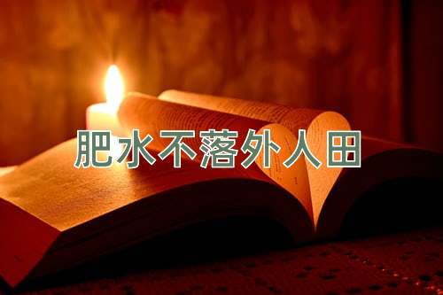 成语肥水不落外人田