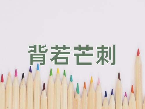 成语背若芒刺