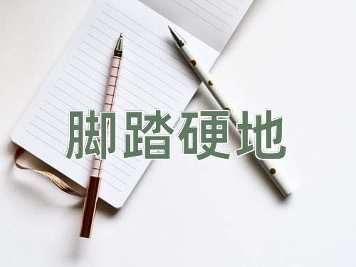 成语脚踏硬地