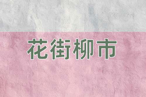 成语花街柳市