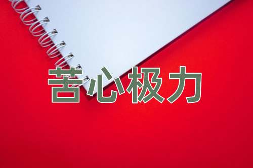 成语苦心极力