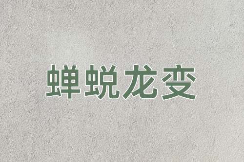 成语蝉蜕龙变