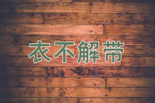 成语衣不解带