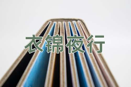 成语衣锦夜行