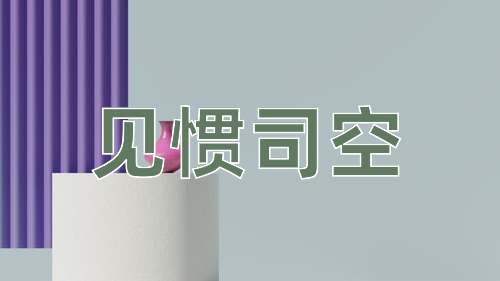 成语见惯司空