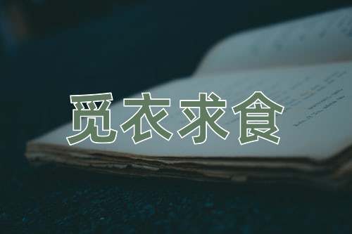 成语觅衣求食