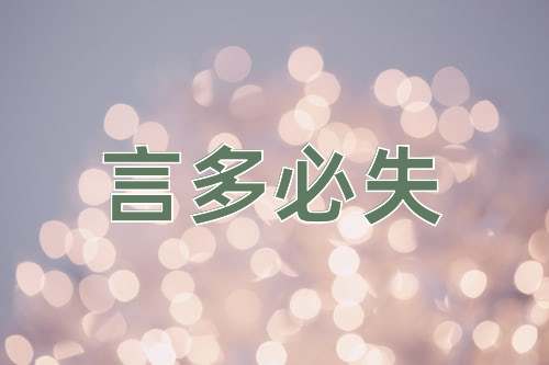 成语言多必失