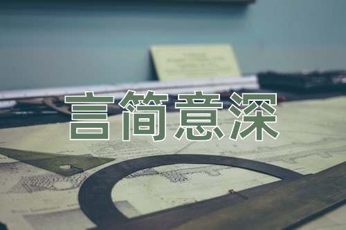 成语言简意深