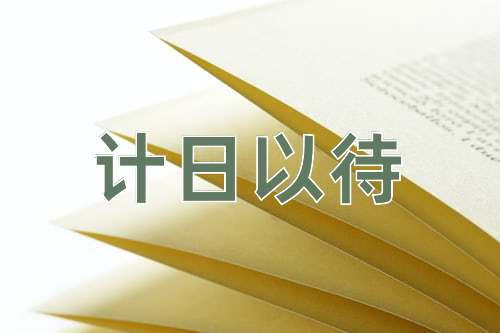 成语计日以待